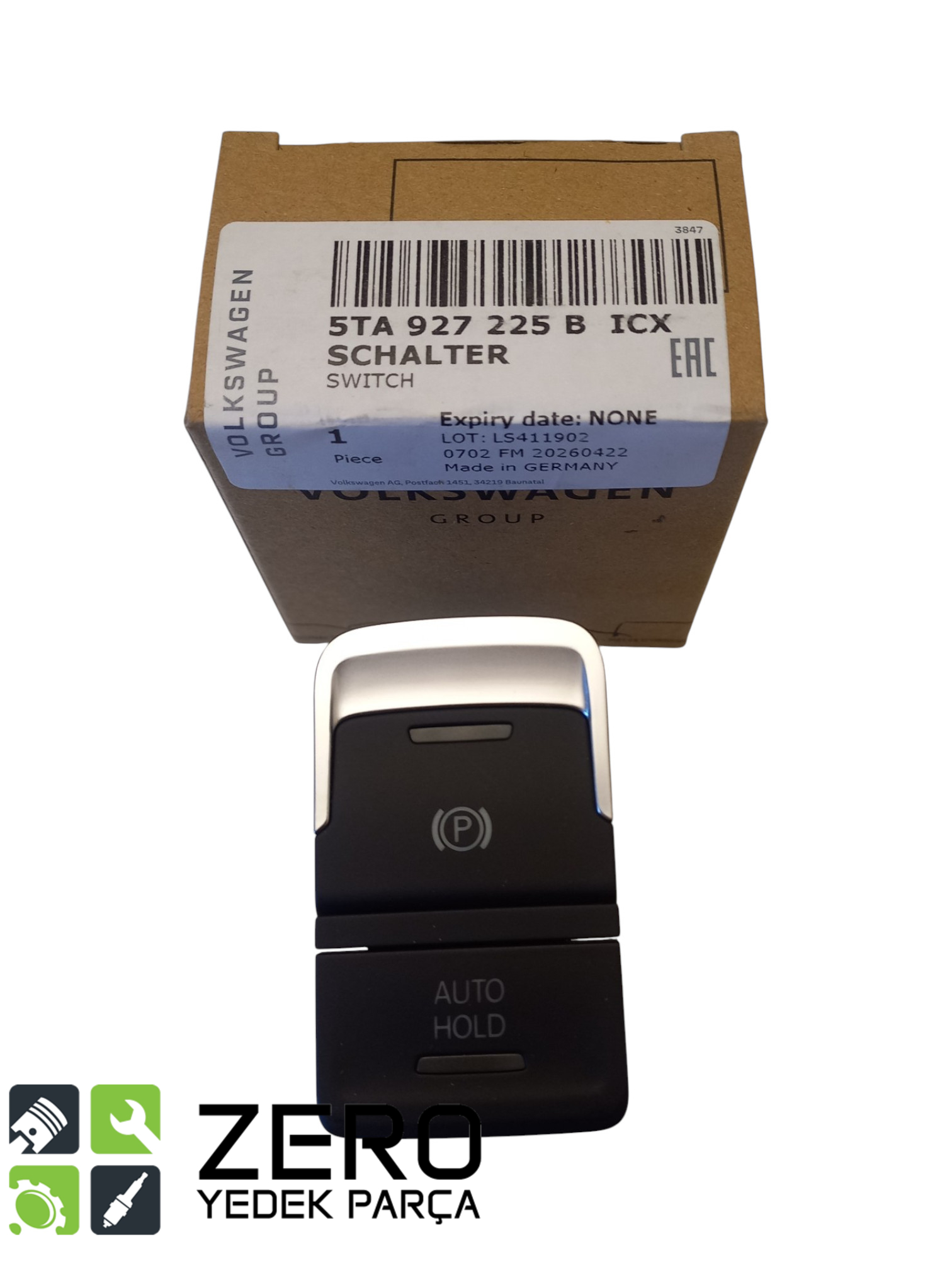 5TA927225BICX Elektronik El Fren Tuşu VW Touran 1