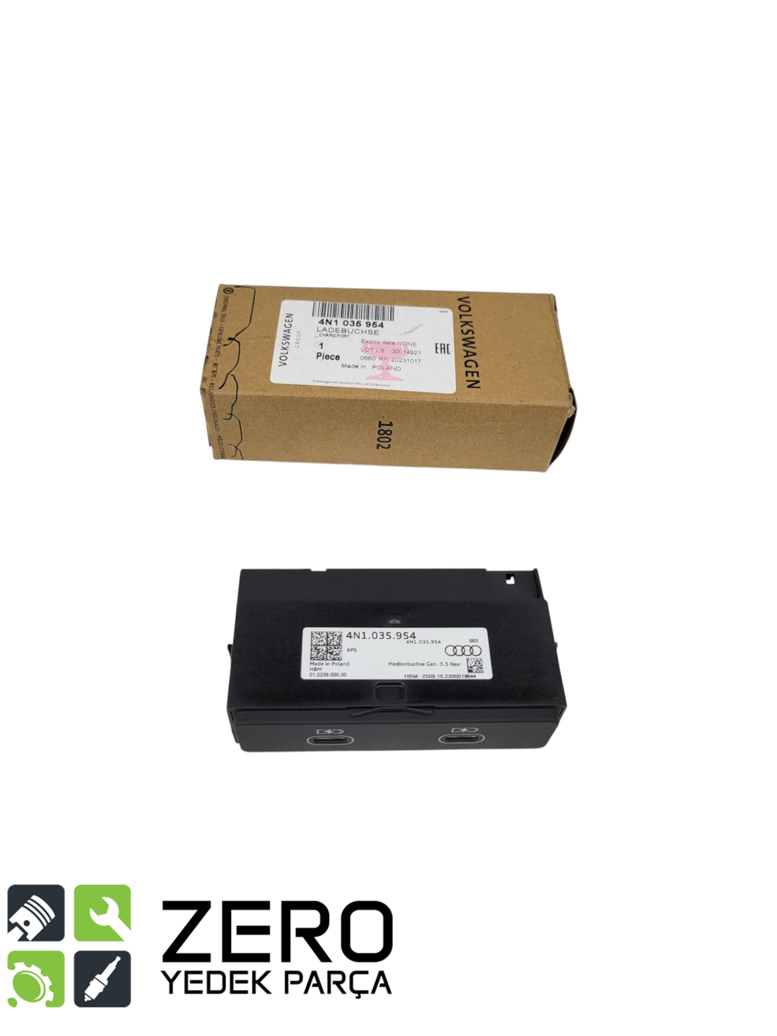 4N1035954 Çiftli USB Type-C Şarj Portu A6 A7 A8 Q7 Q8 Taycan 1
