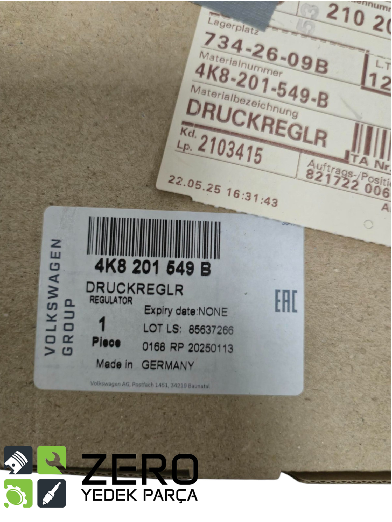 4K8201549B Yakıt Deposu Havalandırma ve Basınç Regülatörü A6 A7 A8 2