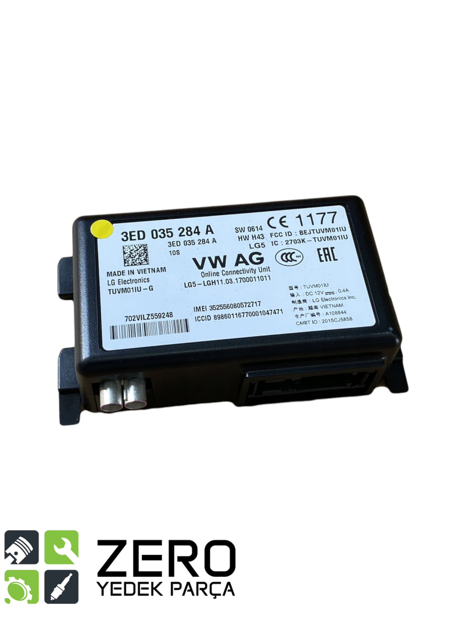 3ED035284A Çevrimiçi Hizmetler Kontrol Ünitesi Audi A6 A7 2
