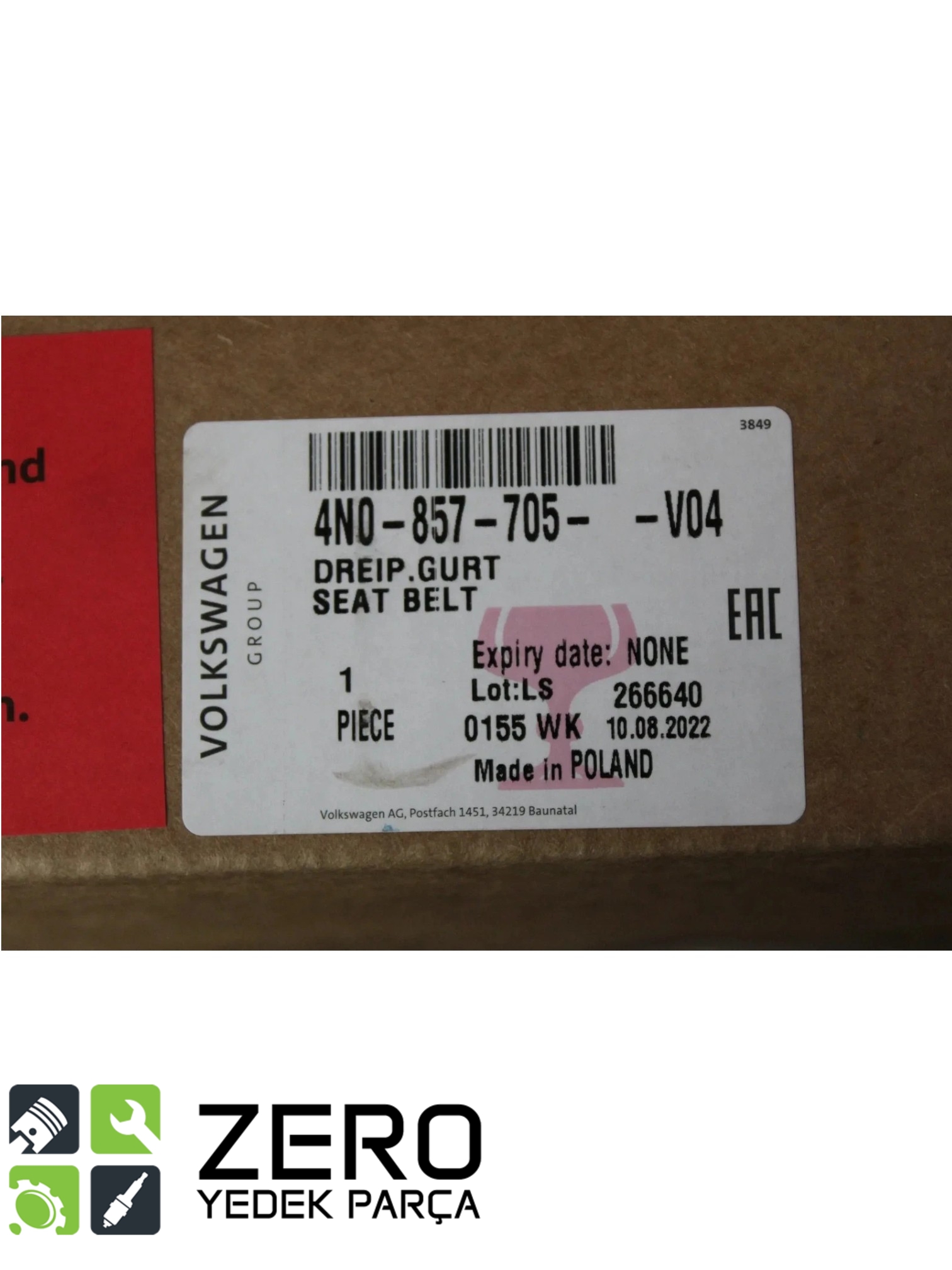 4N0857705V04 Audi A8 Ön Sol Emniyet Kemeri 3