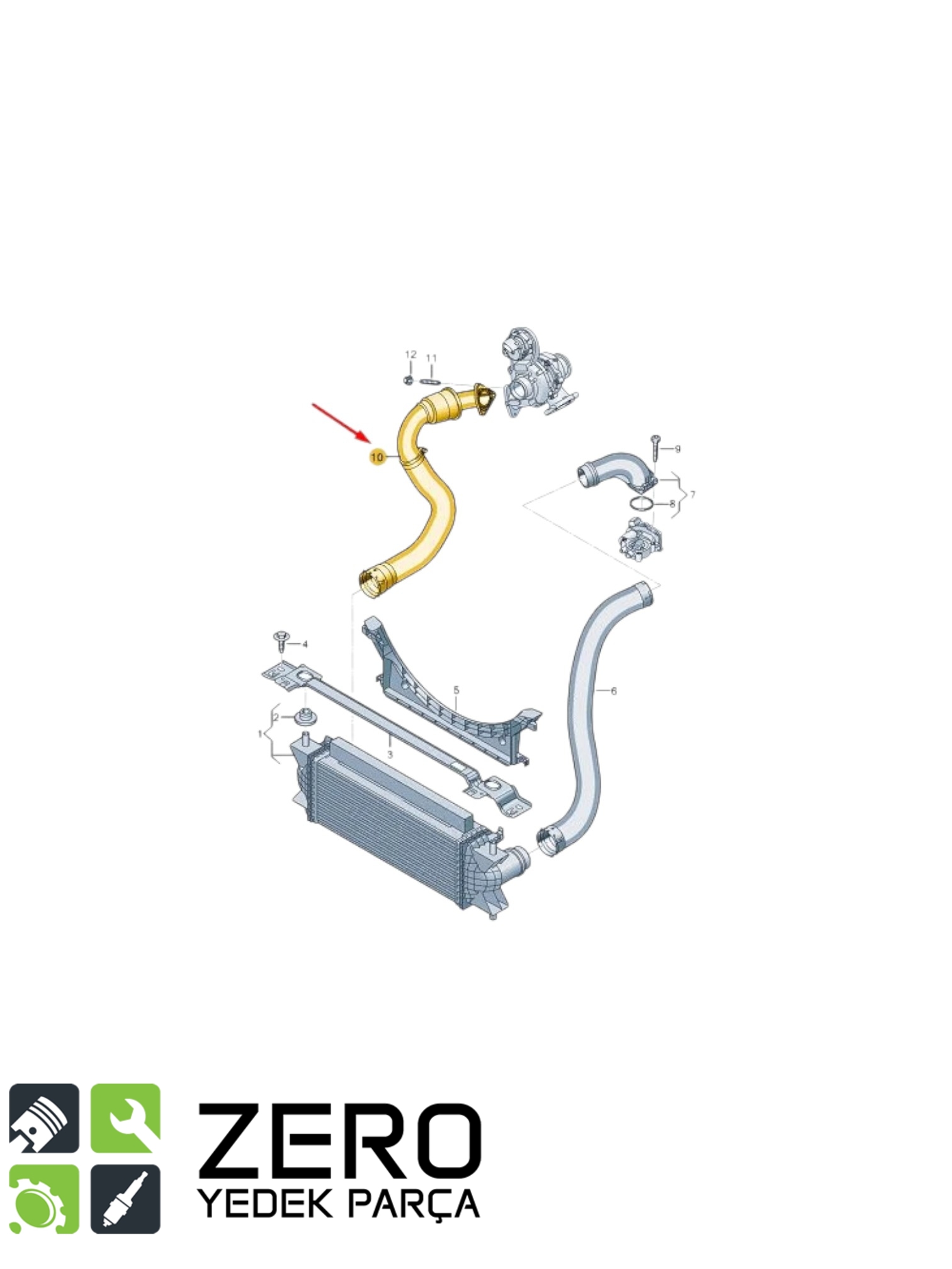 2HJ145822A İntercooler Hortumu VW Amarok 3