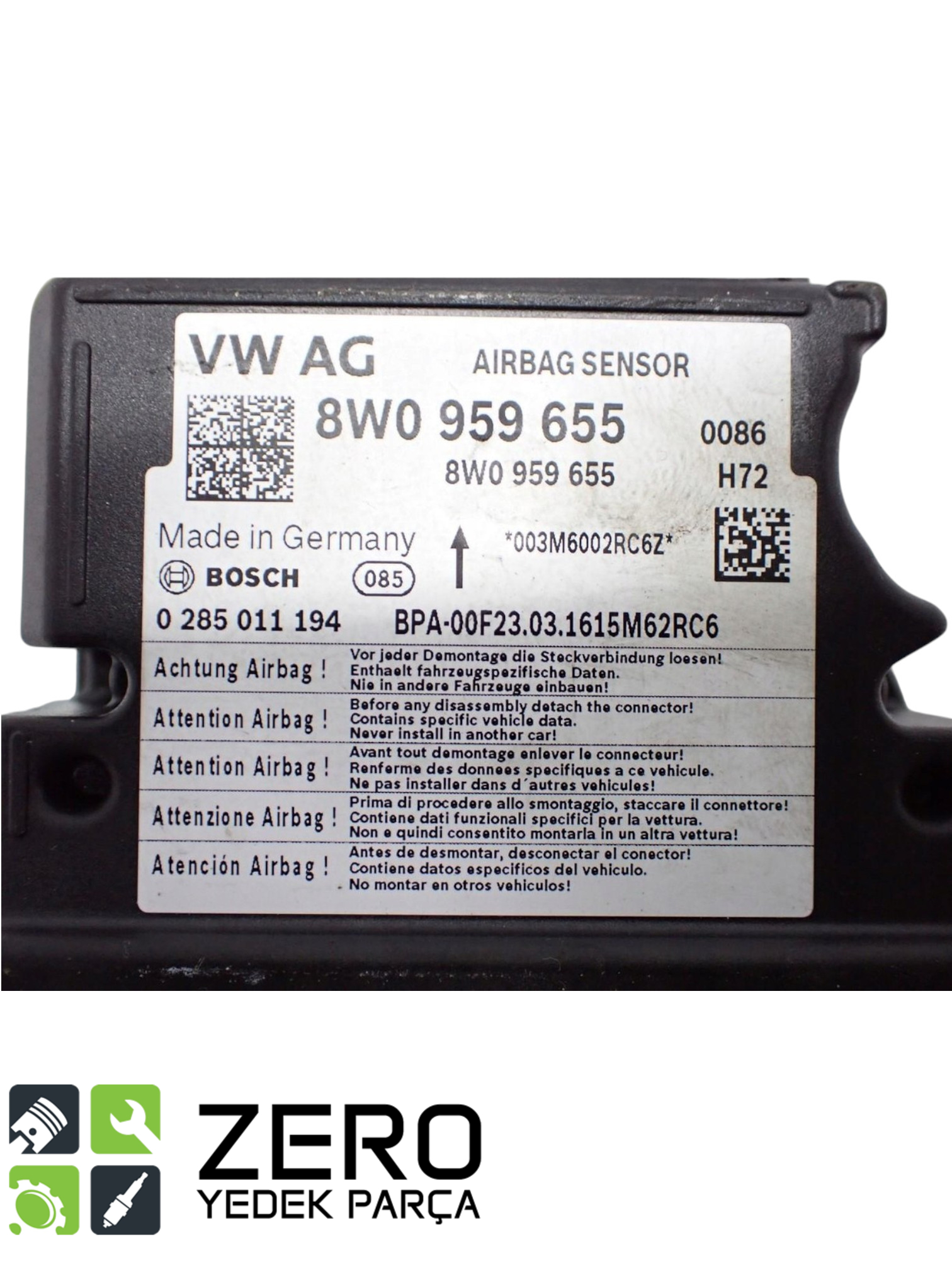 8W0959655AJ Airbag / Hava Yastığı Kontrol Beyni A4 A5 Q5 3