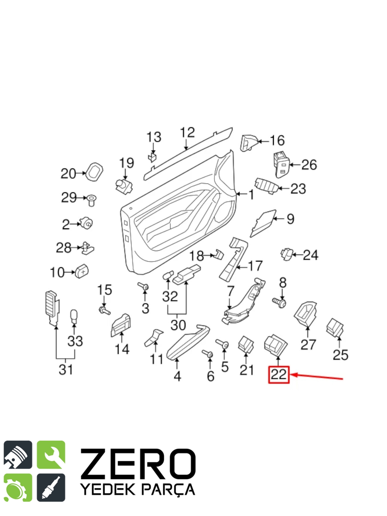 8K0959851CV10 A4 A5 Coupe Cam Açma Tuşu 4