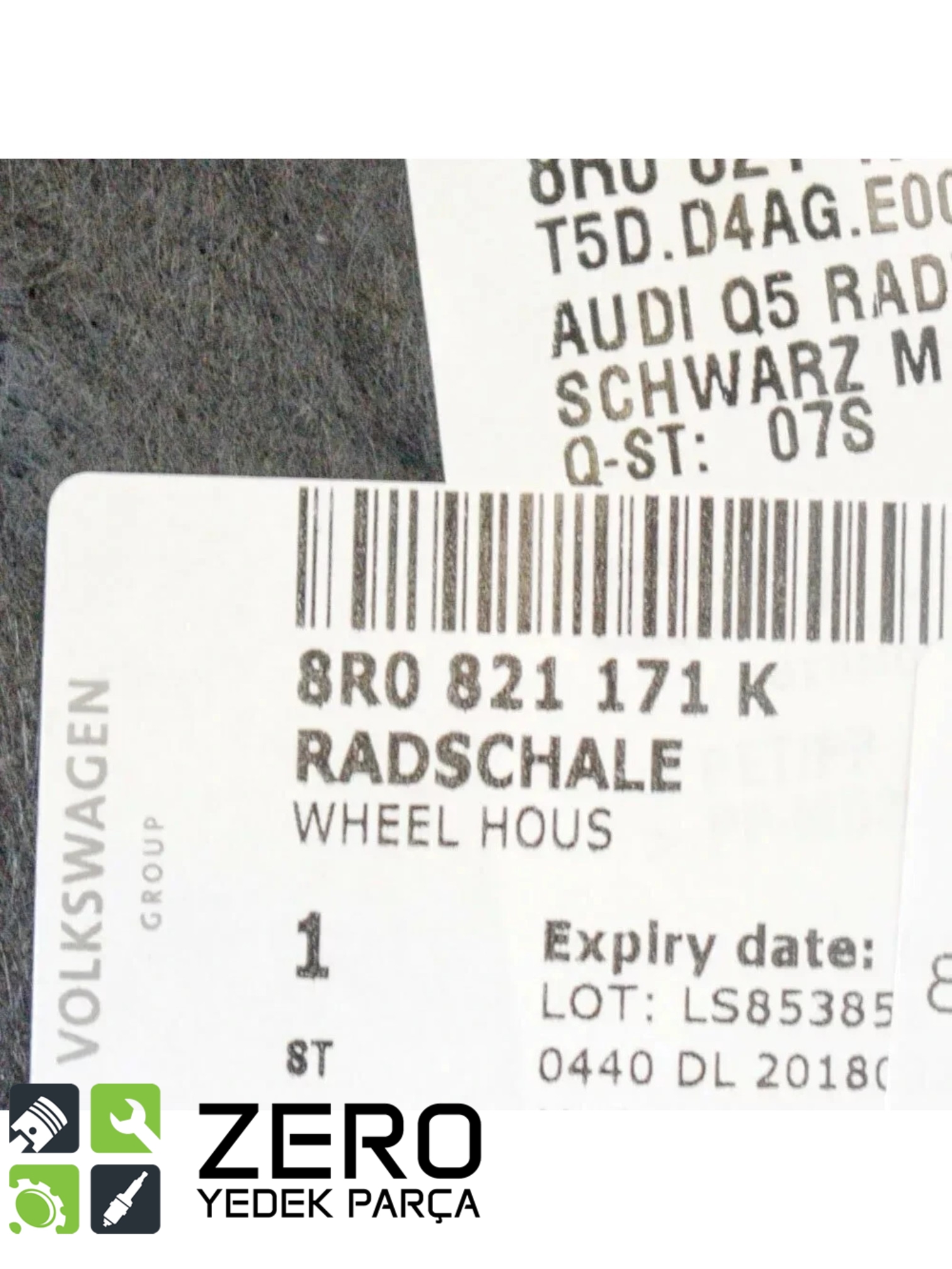 8R0821171K Audi Q5 Sol Ön Çamurluk Davlumbazı 4