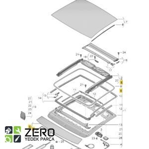 5FA877055A 9B9 Seat Cupra Leon 2020>> Sunroof Mika Ön Çerçeve