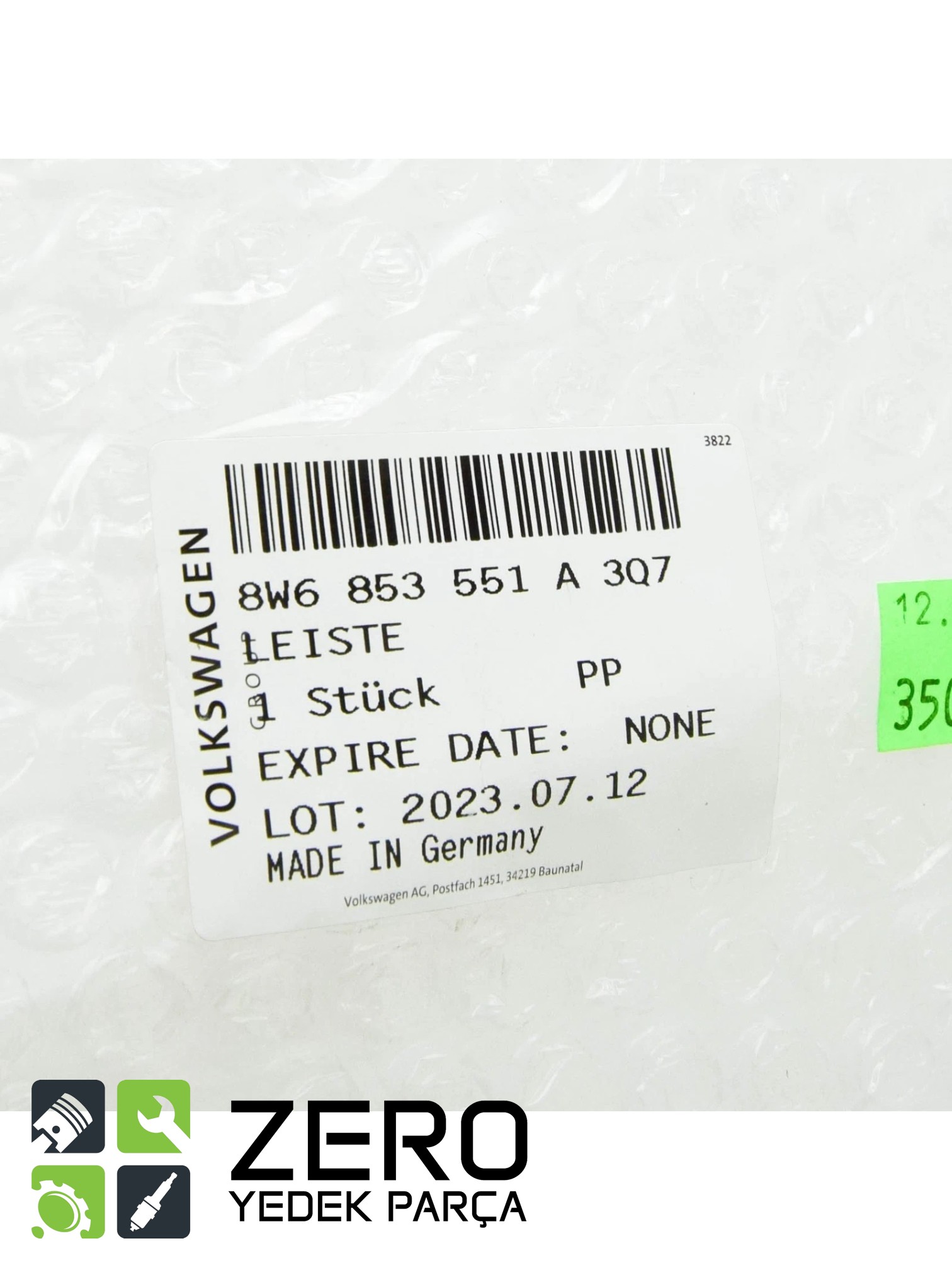 8W6853551A Audi A5 B9 Arkta Tampon Krom Çıtası 6