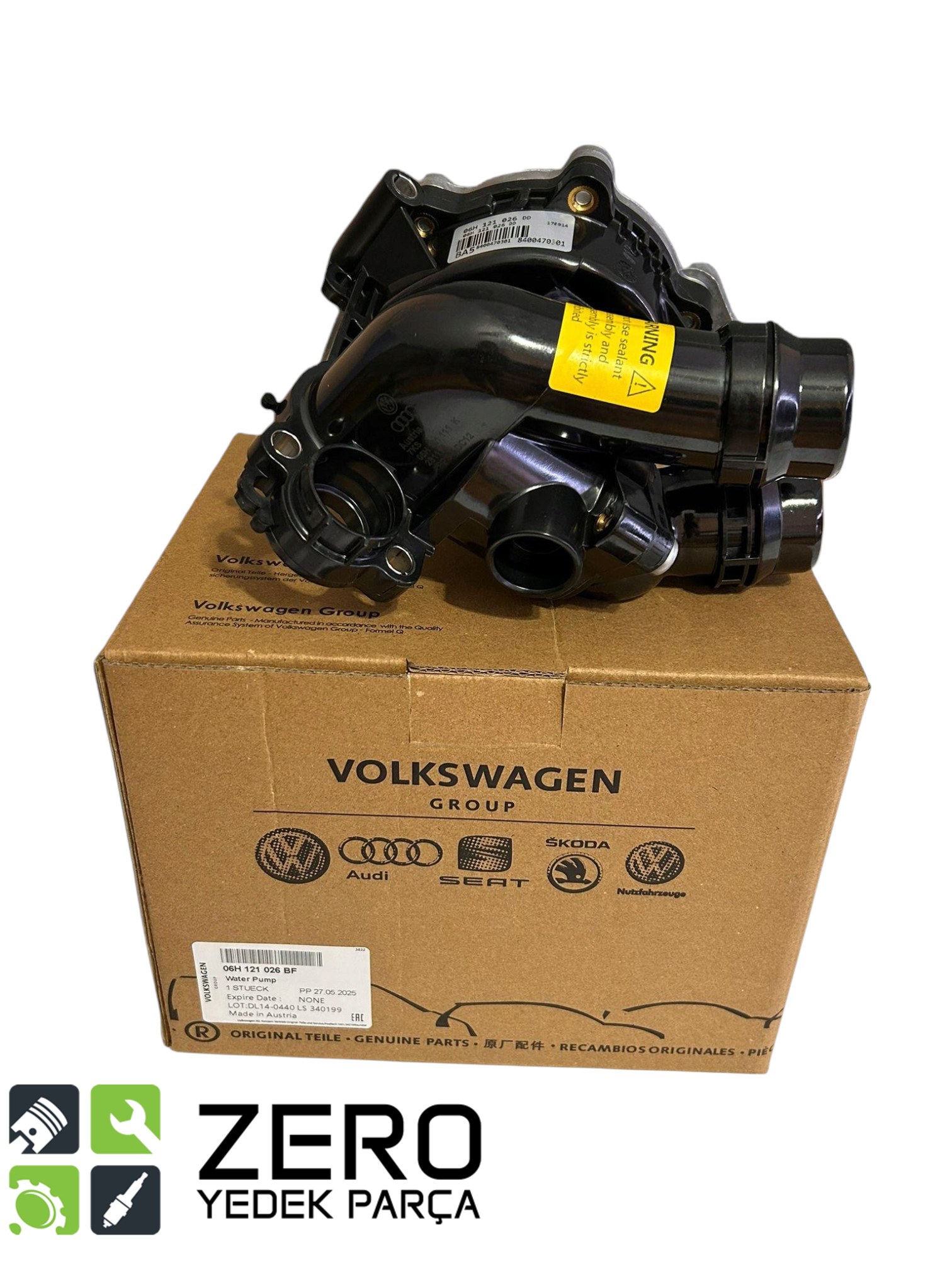 06J121026L Termostatlı Devirdaim Su Pompası Golf Passat A3 Leon 1