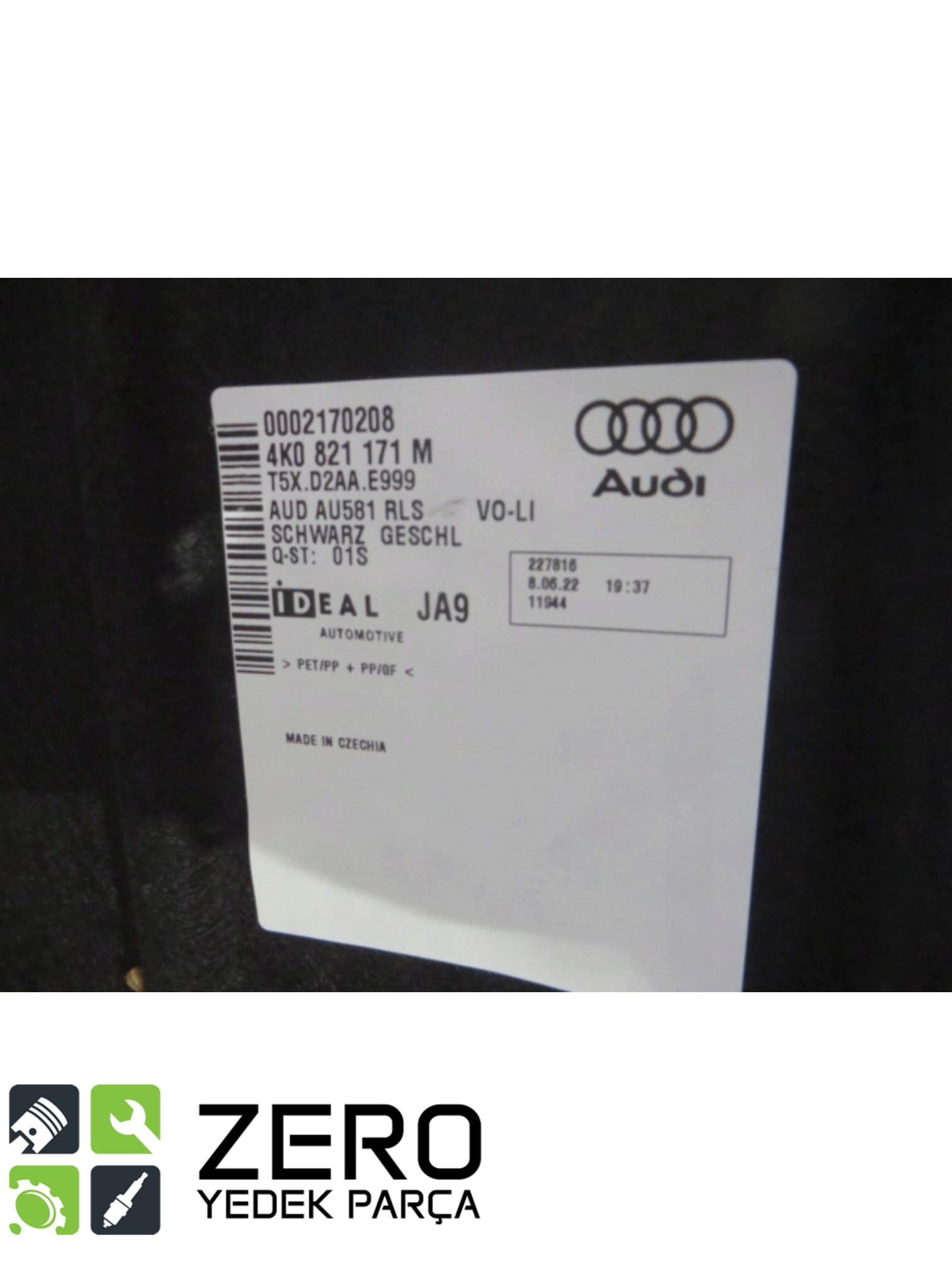 4K0821171M Sol Ön Çamurluk Davlumbazı Audi A6 C8 7