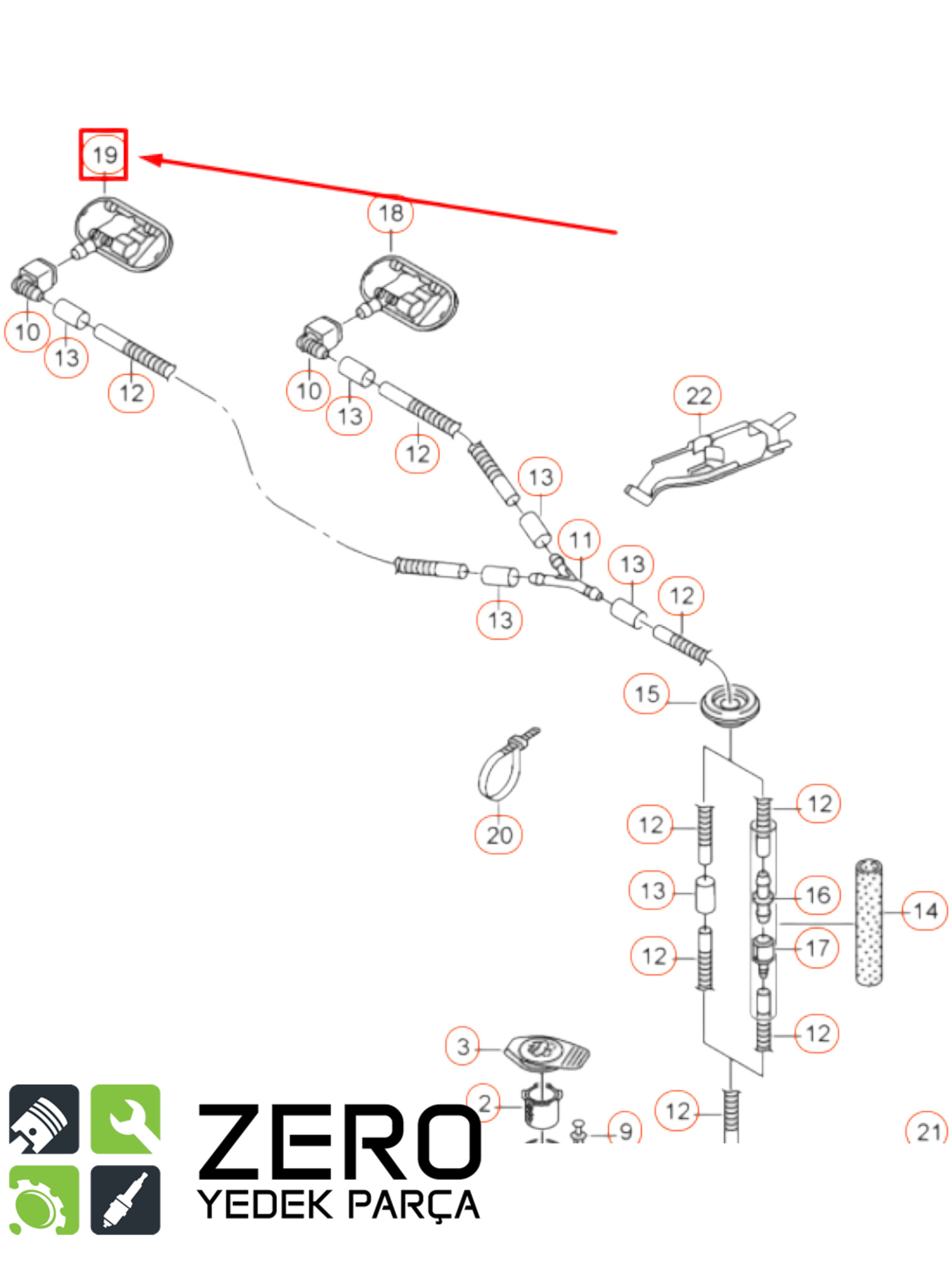 8V3955988A Ön Sağ Cam Yıkama Püskürtme Memesi Audi A3 6