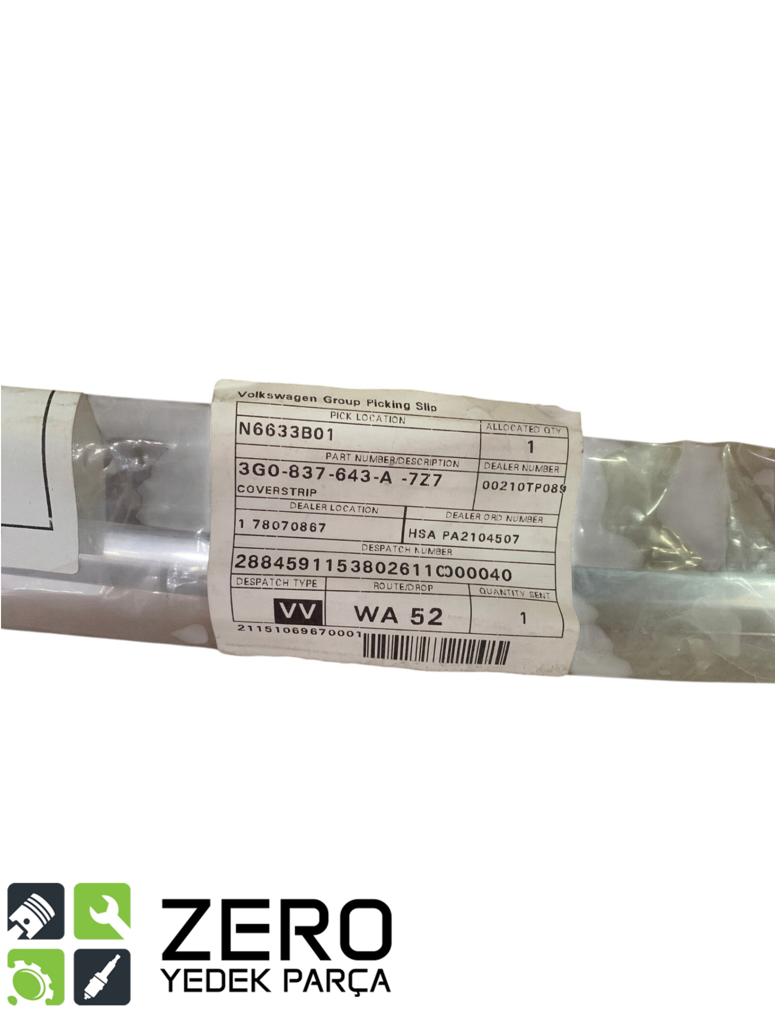 3G0837643A7Z7 VW Passat B8 / 8.5 Sol Ön Kapı Çıtası 8